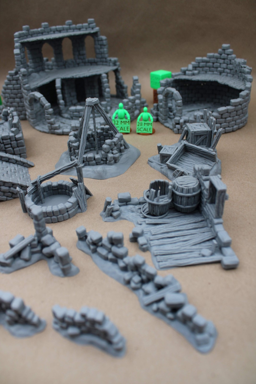 Tabletop Terrain 17 Plus Piece Ruin Scatter Table Set 28mm skirmish rpg wargame