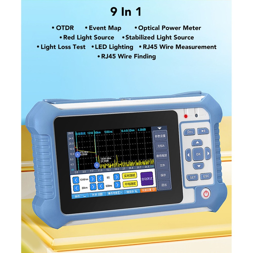OTDR Fiber Optic Tester Event Map Fast Analysis For FTTx Construction ABS