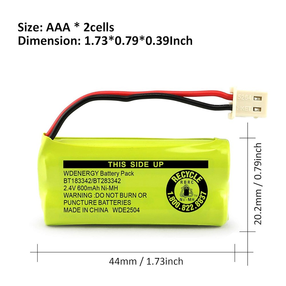 4pcs Battery Pack BT183342 BT283342 BT162342 For Vtech AT&T Home Cordless Phone