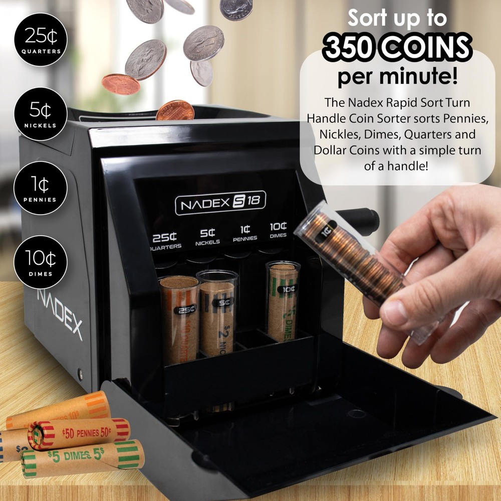S18 Manual Coin Sorter and Wrapper