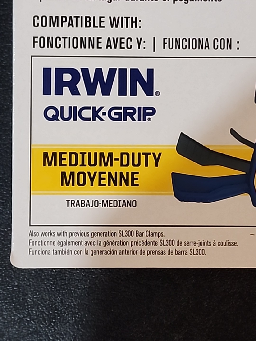 NEW 5 Pack- IRWIN 1964755, QUICK-GRIP, Edge Clamp for Medium-Duty Clamps