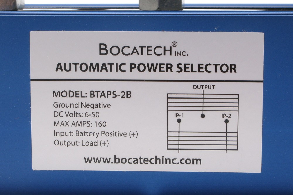 Bocatech BTAPS-2B Automatic Battery Selector, 2-battery