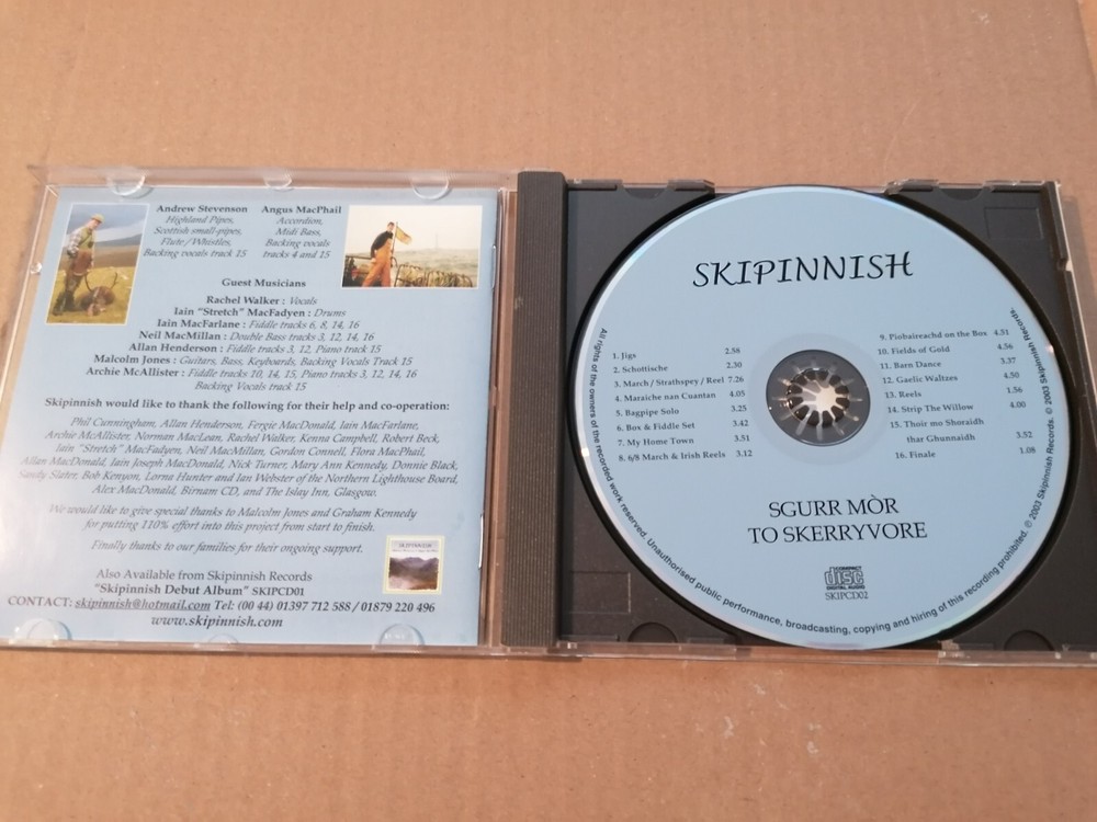 Skipinnish Sgurr Mor To Skerryvore CD 2003