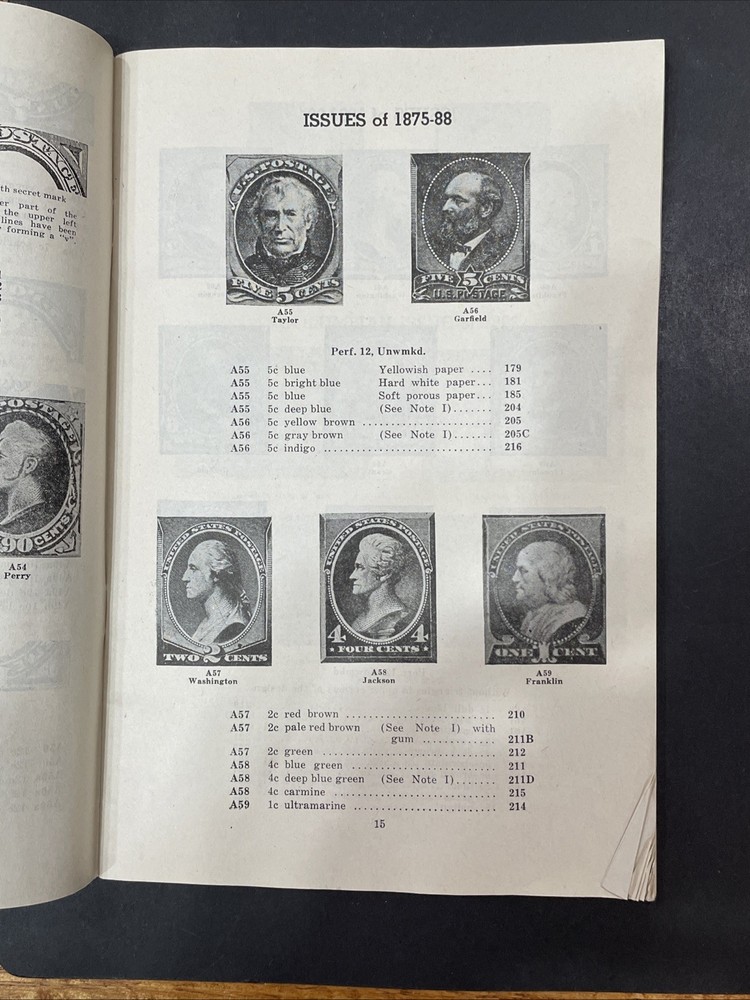 VINTAGE 1942 United States Stamps Illustrated and Identified 5th Edition 1942