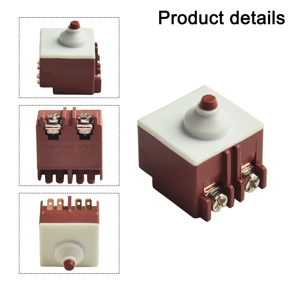 125V 12A Angle Grinder Switch Button Switch Angle Grinder NO Push Useful