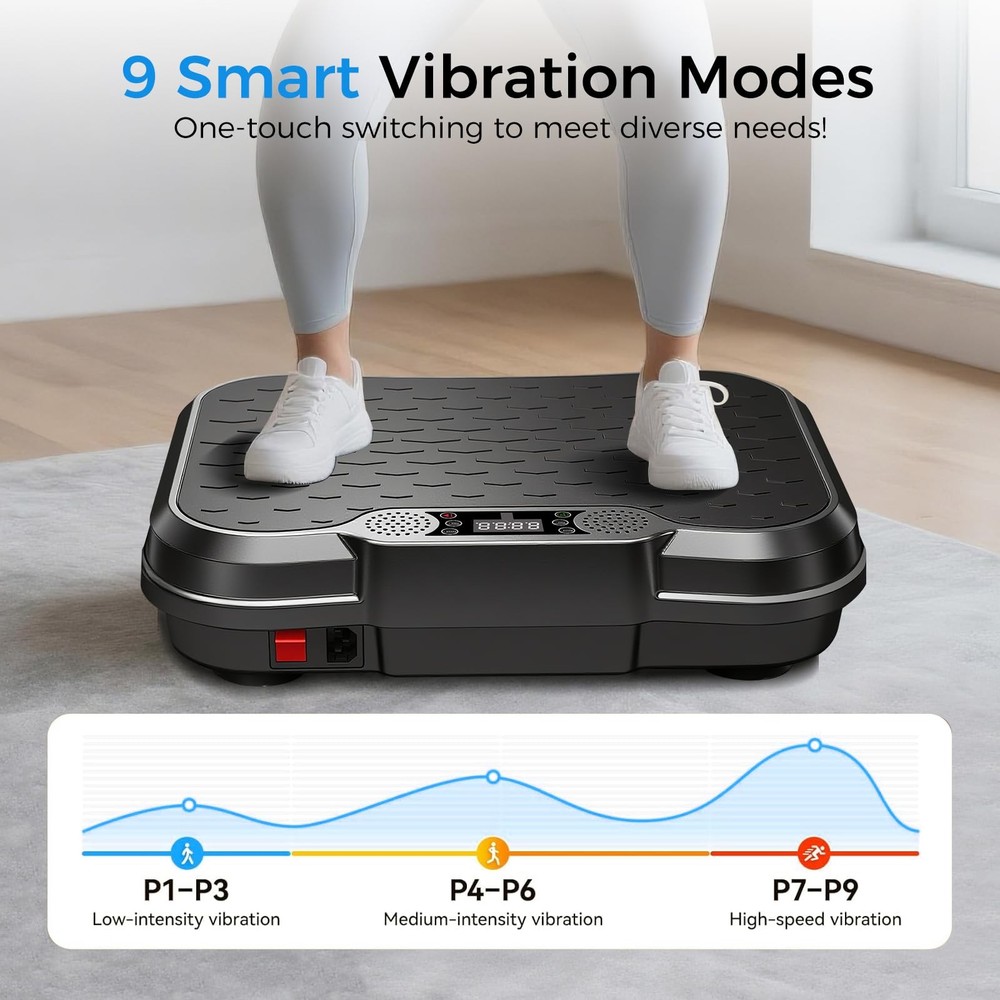 AoraPulse Vibration Plate Exercise Machine, Vibration Plate for Lymphatic Draina