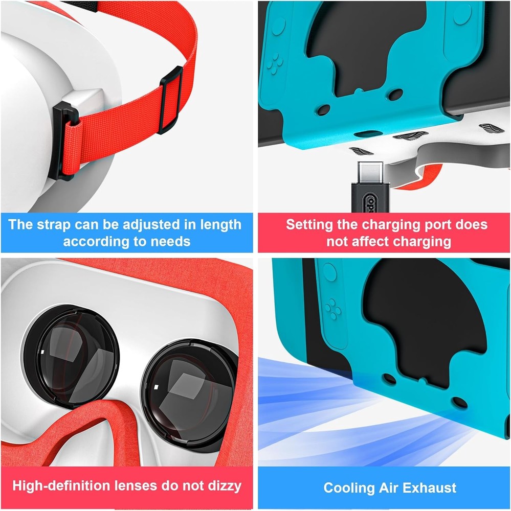 VR Headset Labo Accessories HD Lenses Head Strap for Nintendo Switch/OLED Model