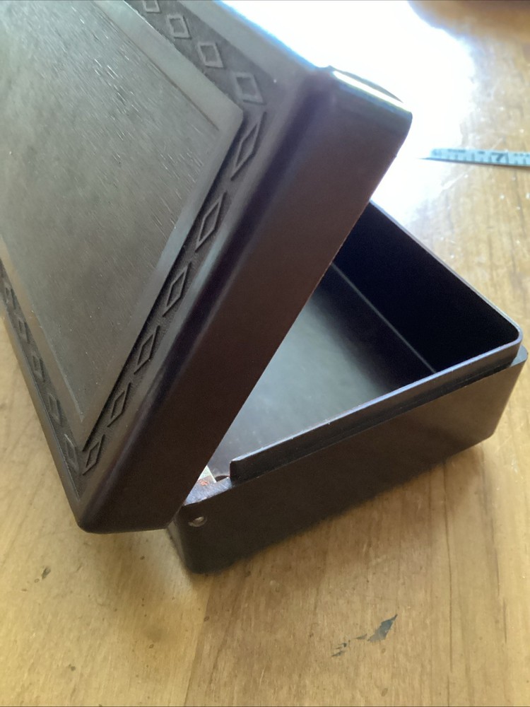 Vintage Gillette Razor Plastic Storage Brown Box