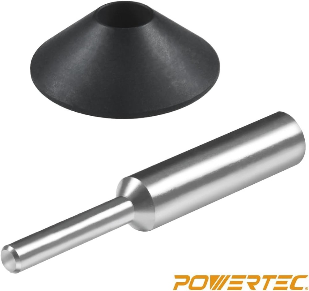 POWERTEC 72092 Solid Router Template Bushing Guides and Centering Pin