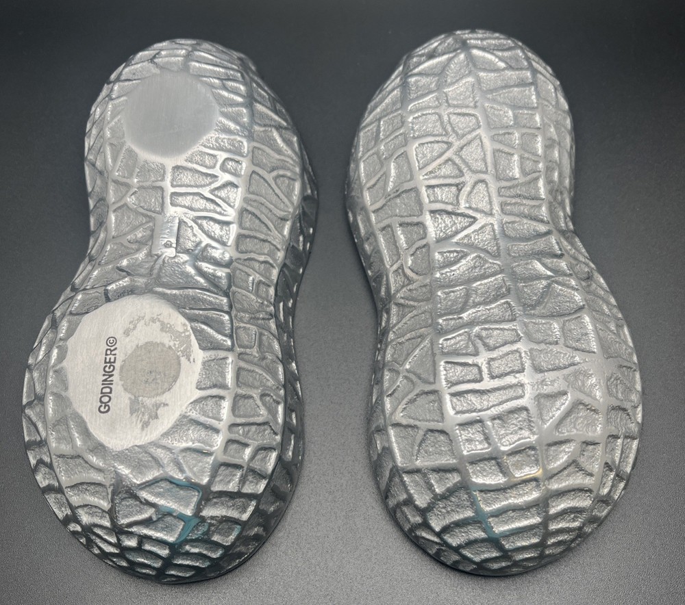 Silver Plated Peanut 7" Shaped Trinket Box Dish Keepsake VTG Godinger Lidded