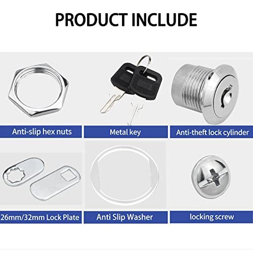 (2 Pack Keyed Alike) Truck Tool Box Locks with Keys - Replacement Pickup