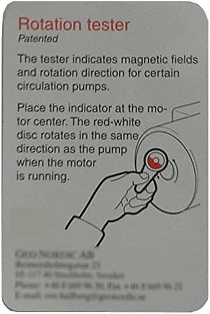 Rotation Tester and AC Detector for Circulating Pumps Etc