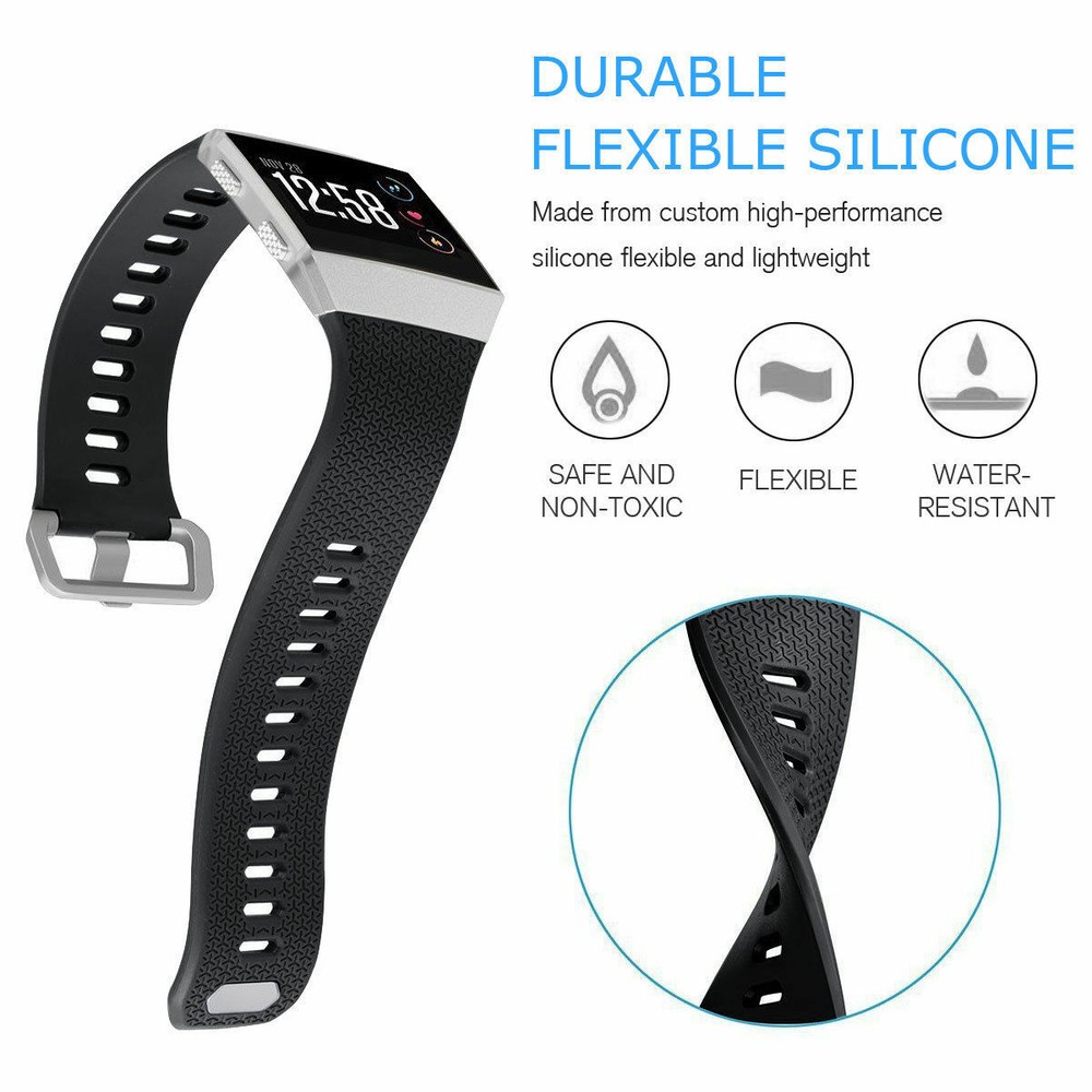 Replacement Silicone Rubber Classic Band Strap Wristband For Fitbit Ionic Watch
