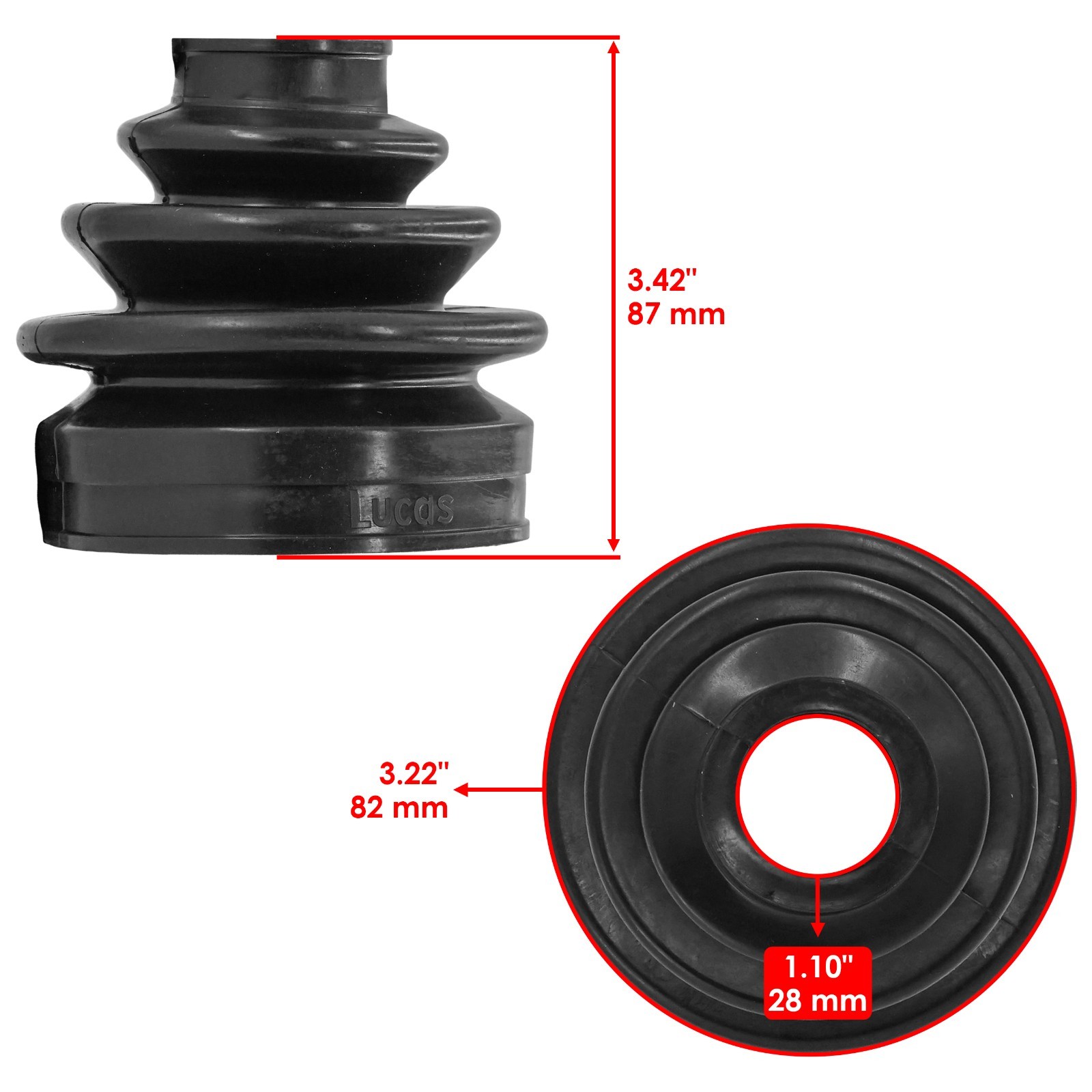 Front & Rear CV Axle Boot For Polaris RZR Pro XP / RZR Pro XP 4 20-25 3236514