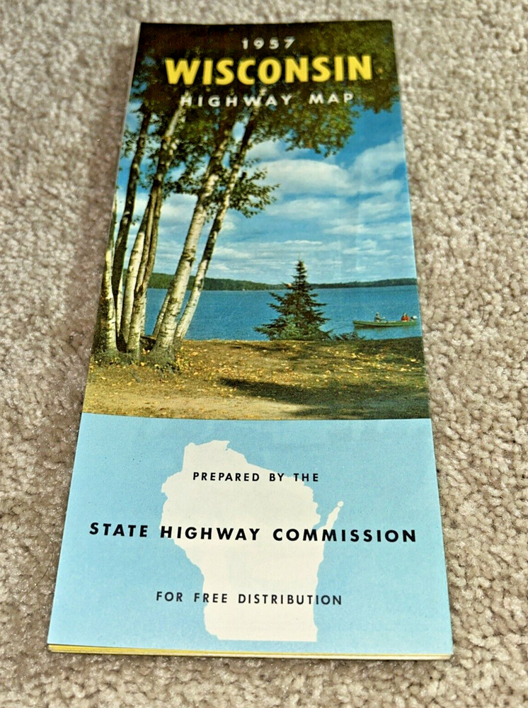 1957 WISCONSIN HIGHWAY MAP