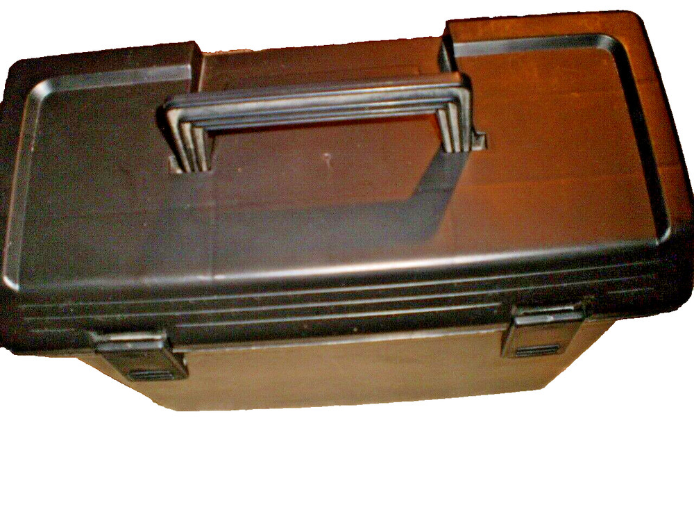 Large Black Storage Container Case with Handle