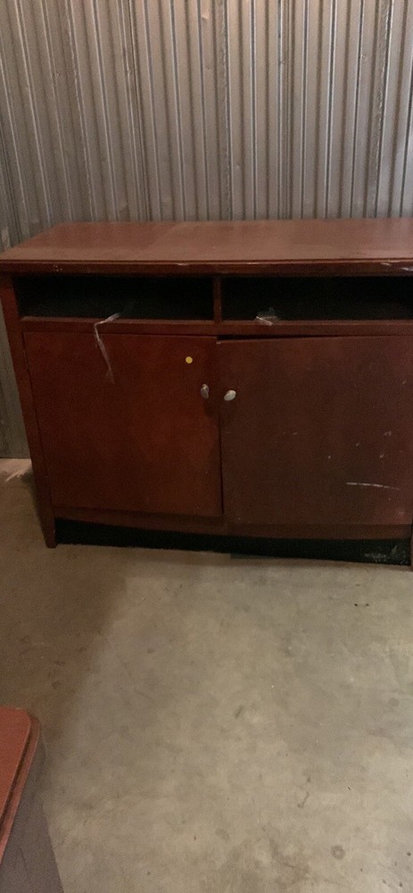2 Vintage Cherry Wood Cabinet Buffets