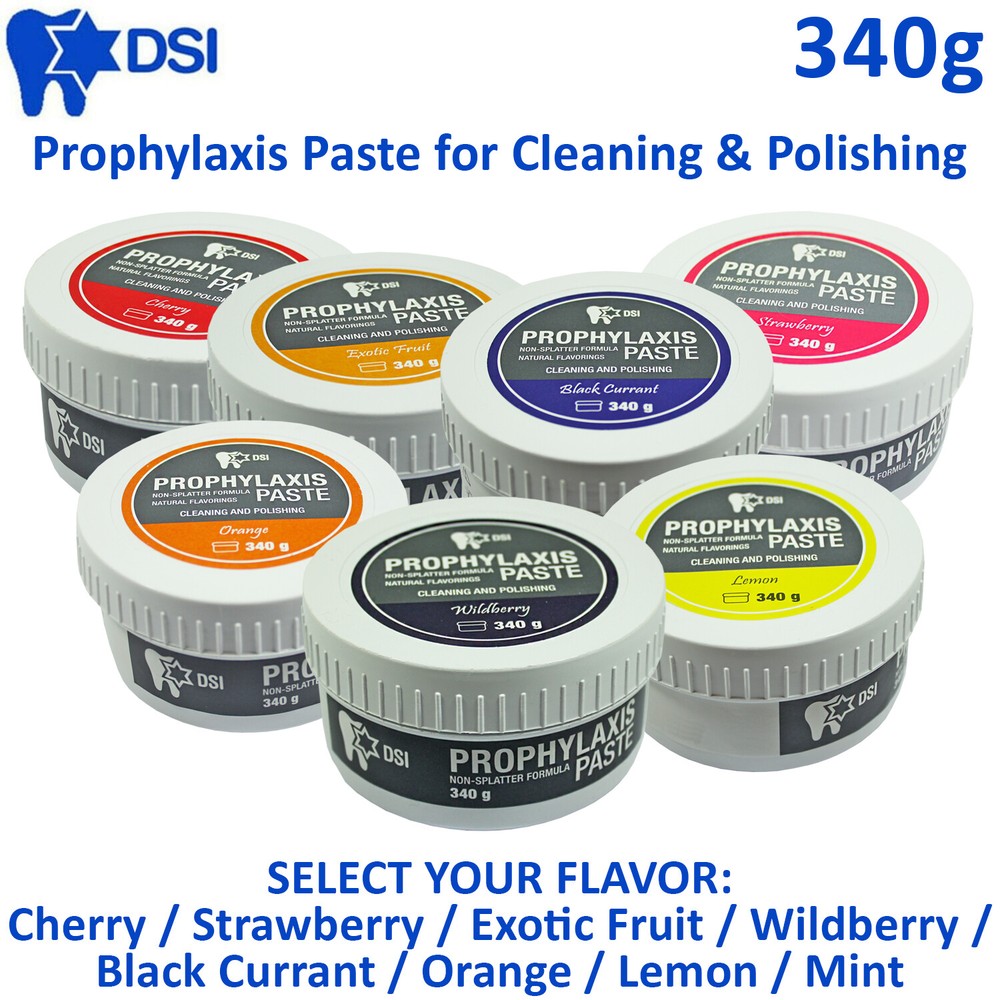 DSI Dental Prophy Paste Prophylaxis Teeth Polish Stain Remove Non Splatter 340g