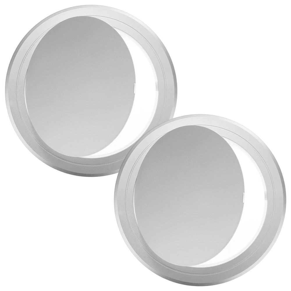 2-Pack Access Panel for Drywall, 6x6 Inch Round Plastic Removable [Silver Tone]