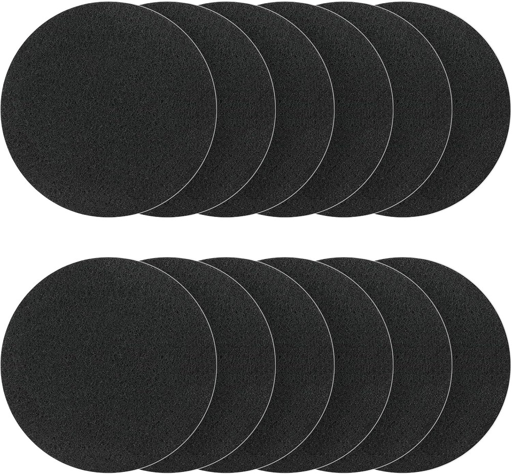 12 Pack 6.7 Inch Charcoal Filters for Kitchen Compost Bin Pail Replacement