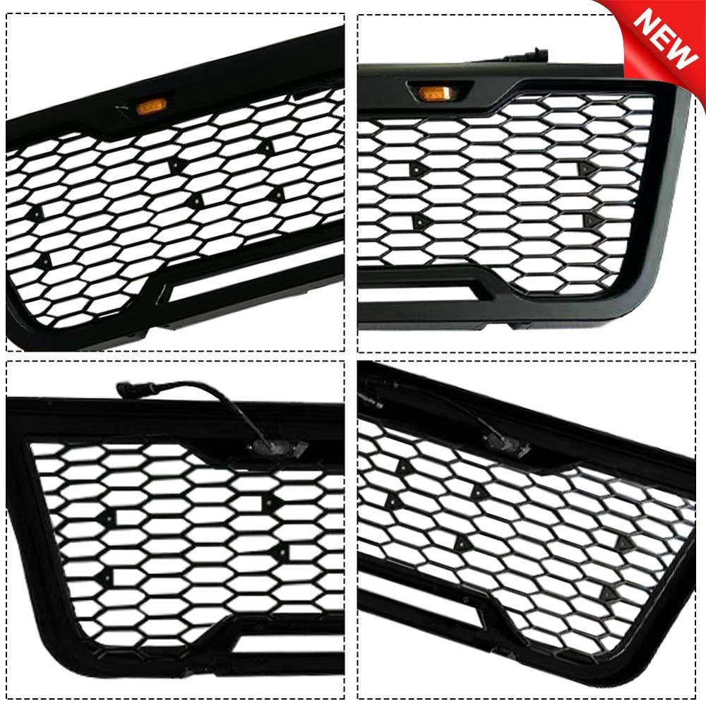 Front Grille for 2003-2007 Econoline E150 E250 E350 Grill with LED Light Bars