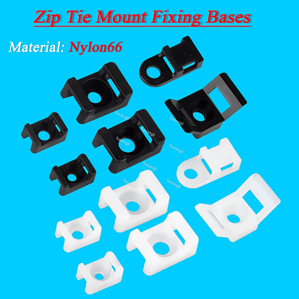 Cable Zip Ties Mount Fixing Bases, Wire Cords Saddle Screw Fixed Clips Holders