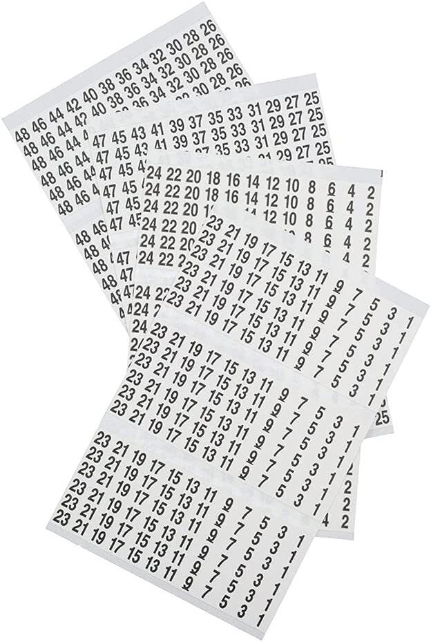 Wire Marker Numbers Book Panel Labels Adhesive Label Cable Markers Sheet Tags
