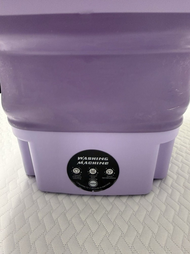 Purple Portable Collapsible Electric Mini Washing Machine Compact Top-Loading