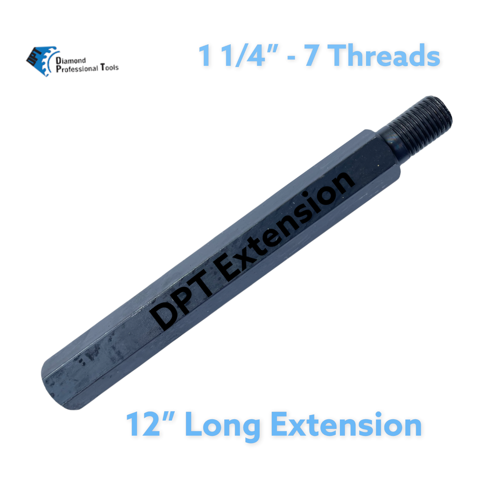 5 Pack Core Drill Bits Extension Adapter 1/4"-7 Thread 12" Length Fit core bits