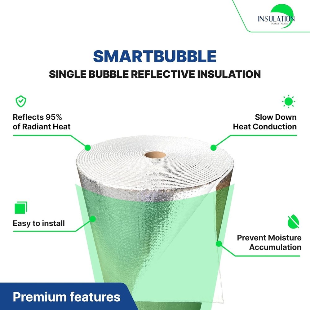 SmartBubble Reflective Bubble Insulation Roll – Double Foil Thermal Barrier