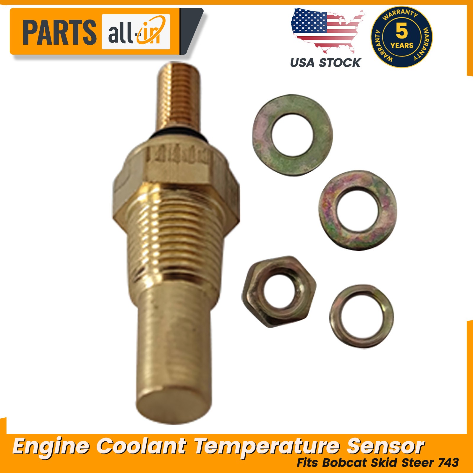 6658818 Engine Coolant Temperature Sensor Fits Bobcat Skid Steer 743