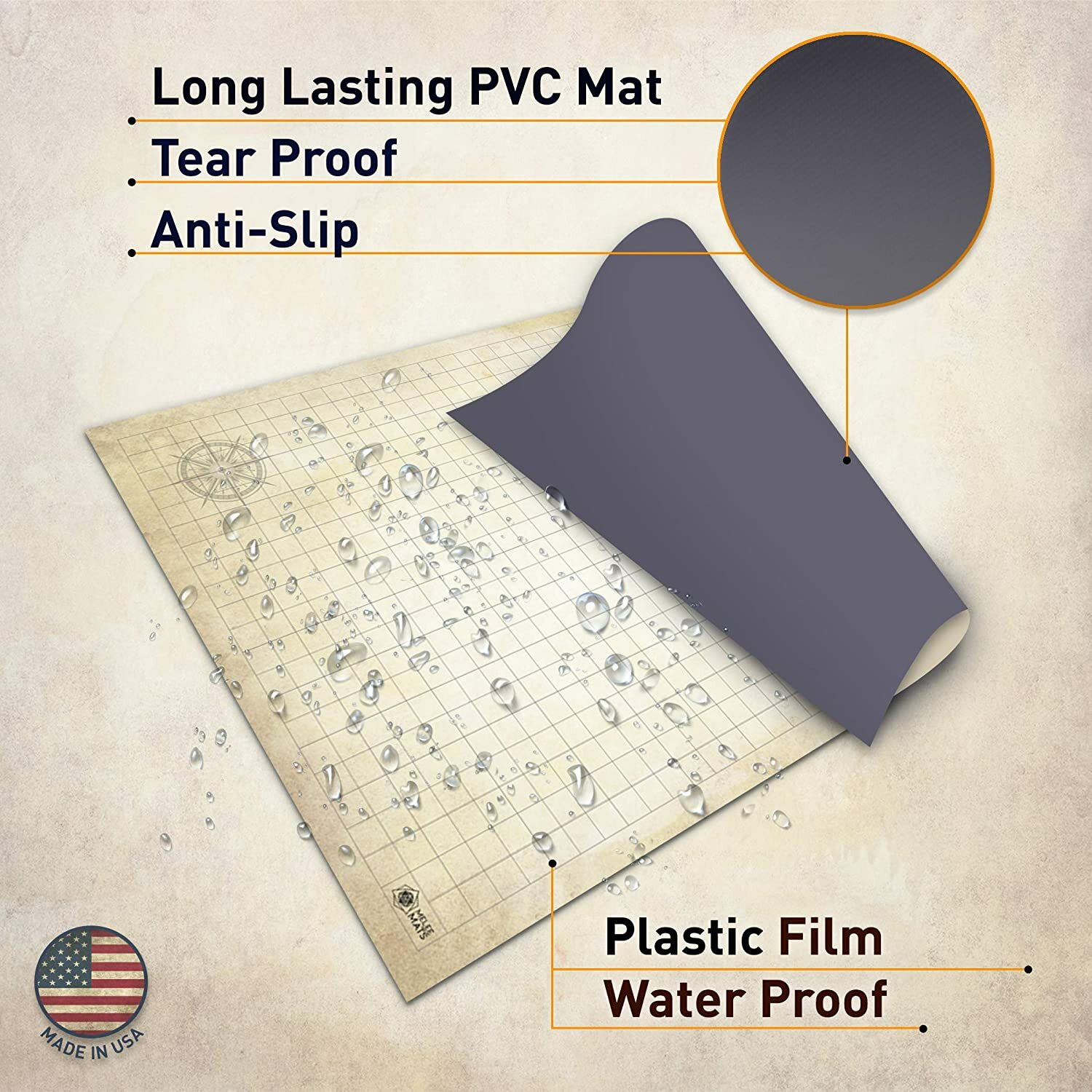 Melee Mats Battle Gaming Mat for DND, 24 x 36 Tabletop Map