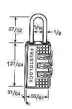 CCL Presto 3470 Combination Padlock, Yellow