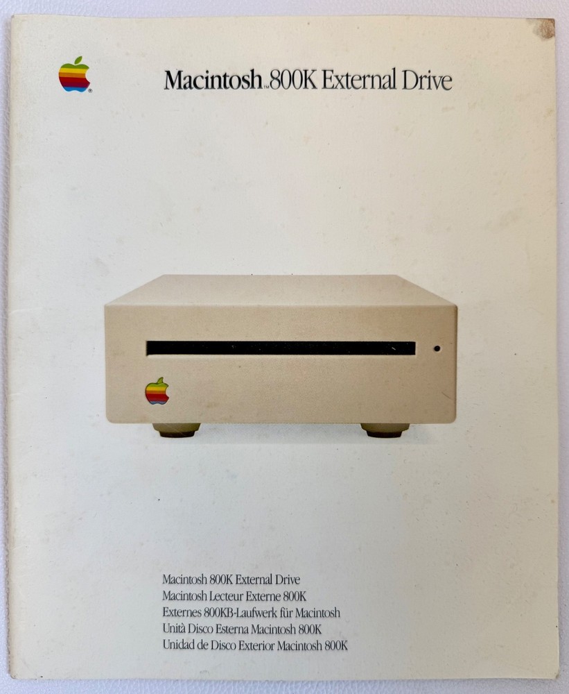 Apple Disk Drive, Mac, Macintosh, 800K, External Disk Drive, M0131, Untested