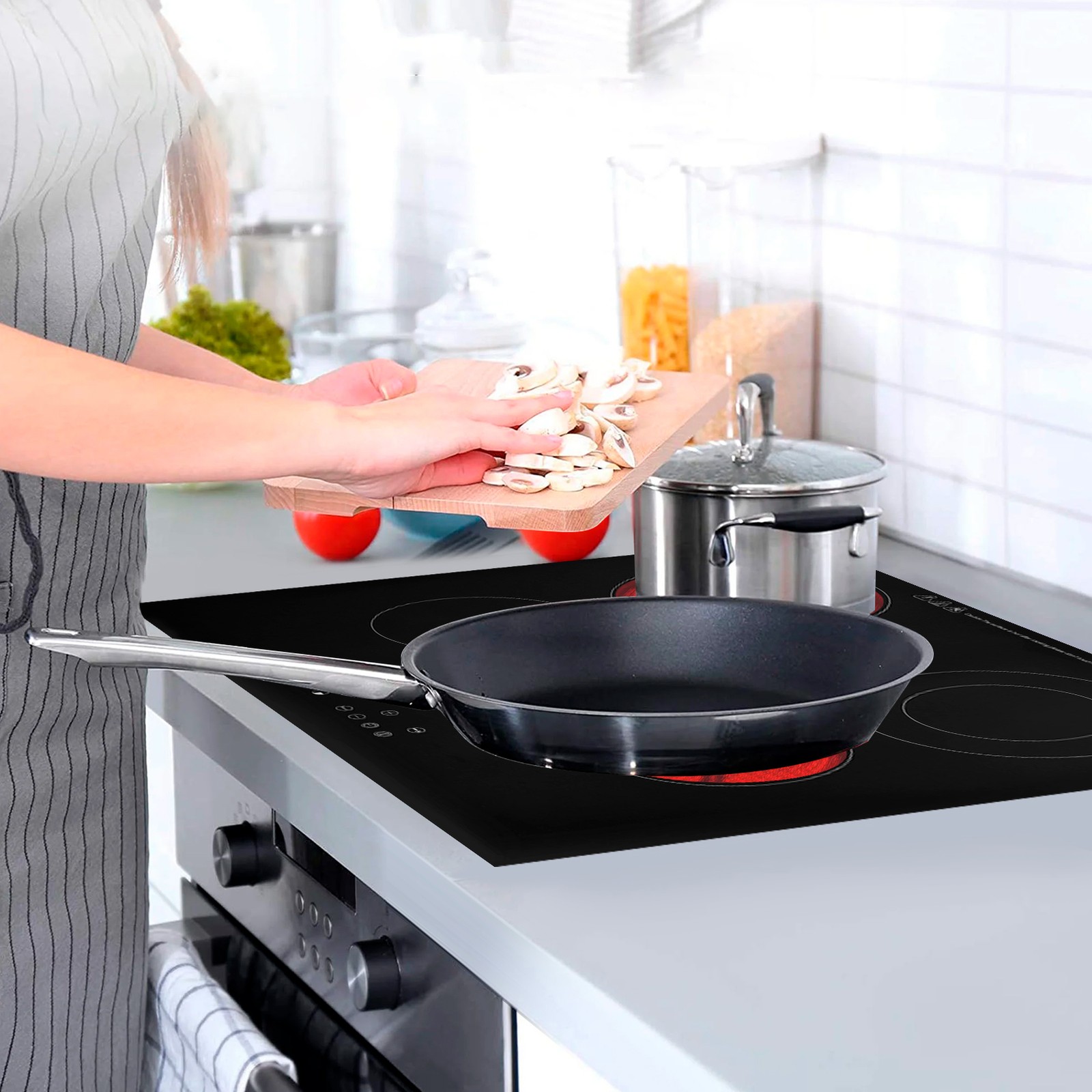 6800W Portable Induction Cooktop Countertop Four Cooker Burner Stove Hot Plate--
