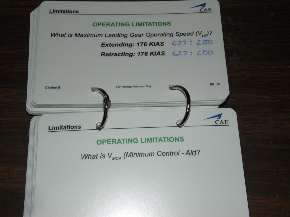 CAE Citation II Flash Cards