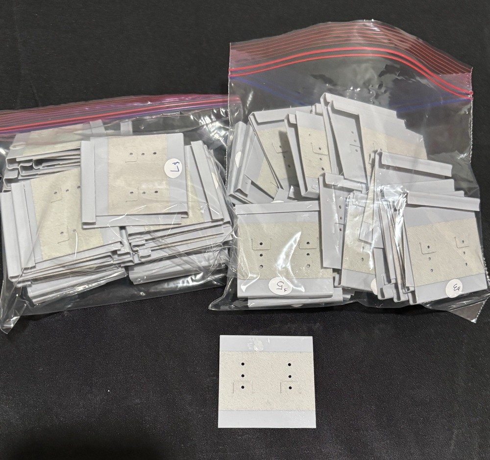 Earring Display Cards 100 PCS Grey 2”x 2”