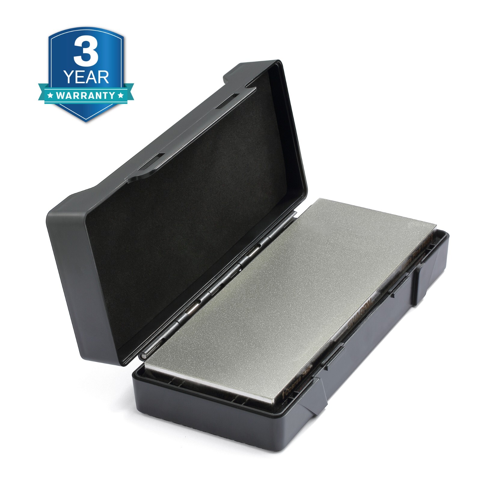 Doublesided Diamond Sharpening Stone Whetstone Knife Sharpener with Storage Base