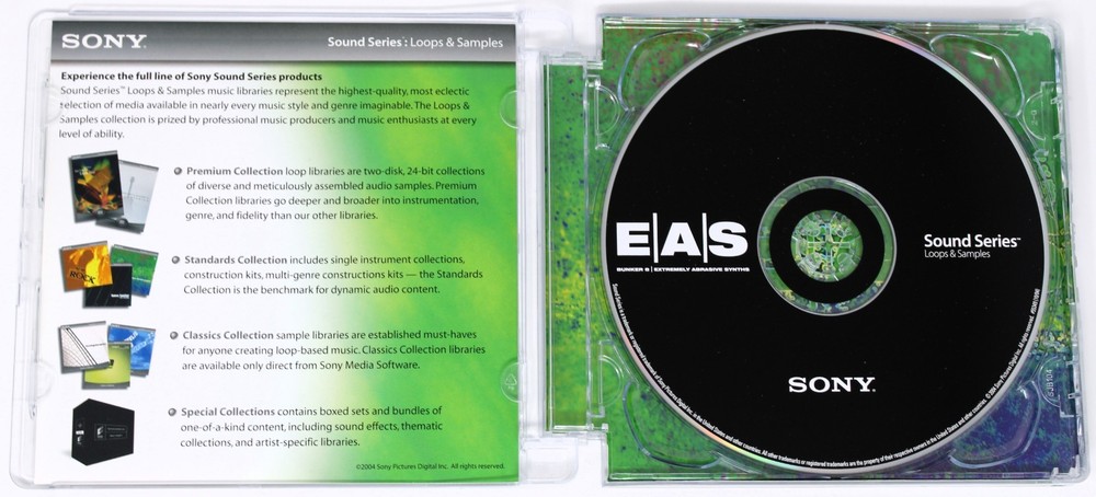 Sony Sound Series Extremely Abrasive Synths Library Loops/Samples/Sampling CD