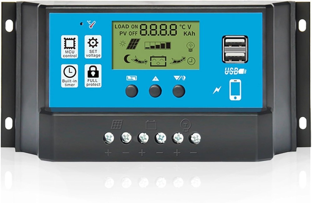 Professional 60A Solar Charge Controller with LCD & Auto Adjustment Features