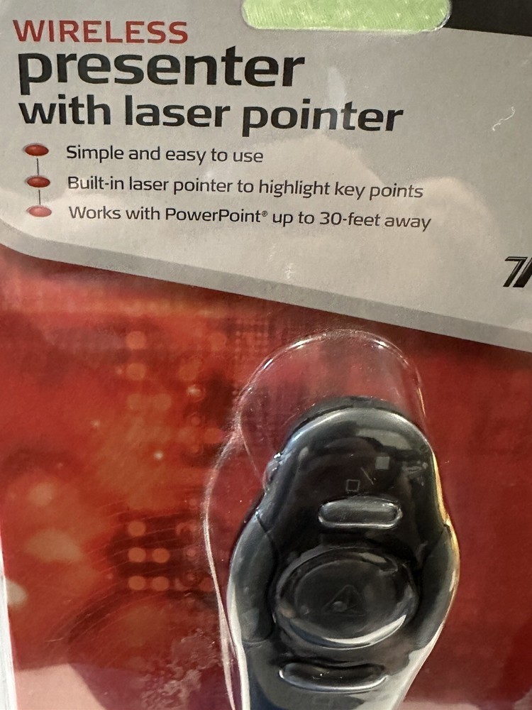 Targus Wireless Presenter Laser Pointer Remote AMP03US New in OEM Packaging