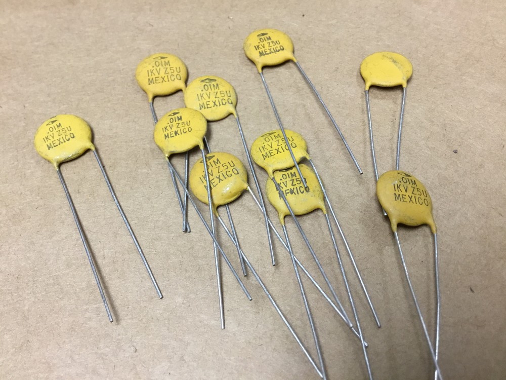 10 PC .01M 1KV Z5U DISC CAPACITOR