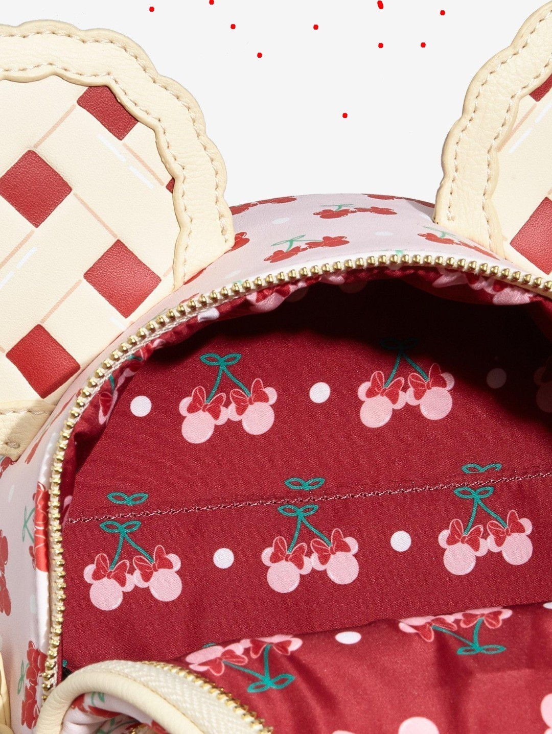 Loungefly Disney Minnie Mouse Cherry Pie Convertible Mini Backpack - NWT & Wrap