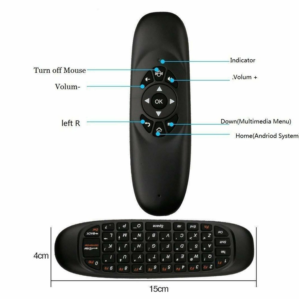Mini 2.4G Remote Control Wireless Keyboard Air Mouse for PC Smart TV Android BOX