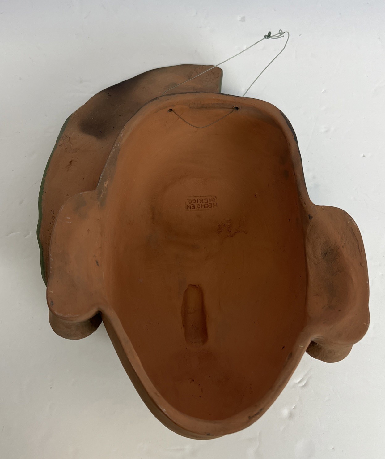 Folk Art Maya Mayan Terracotta Clay Handmade 11” Tribal Warrior Face Mask