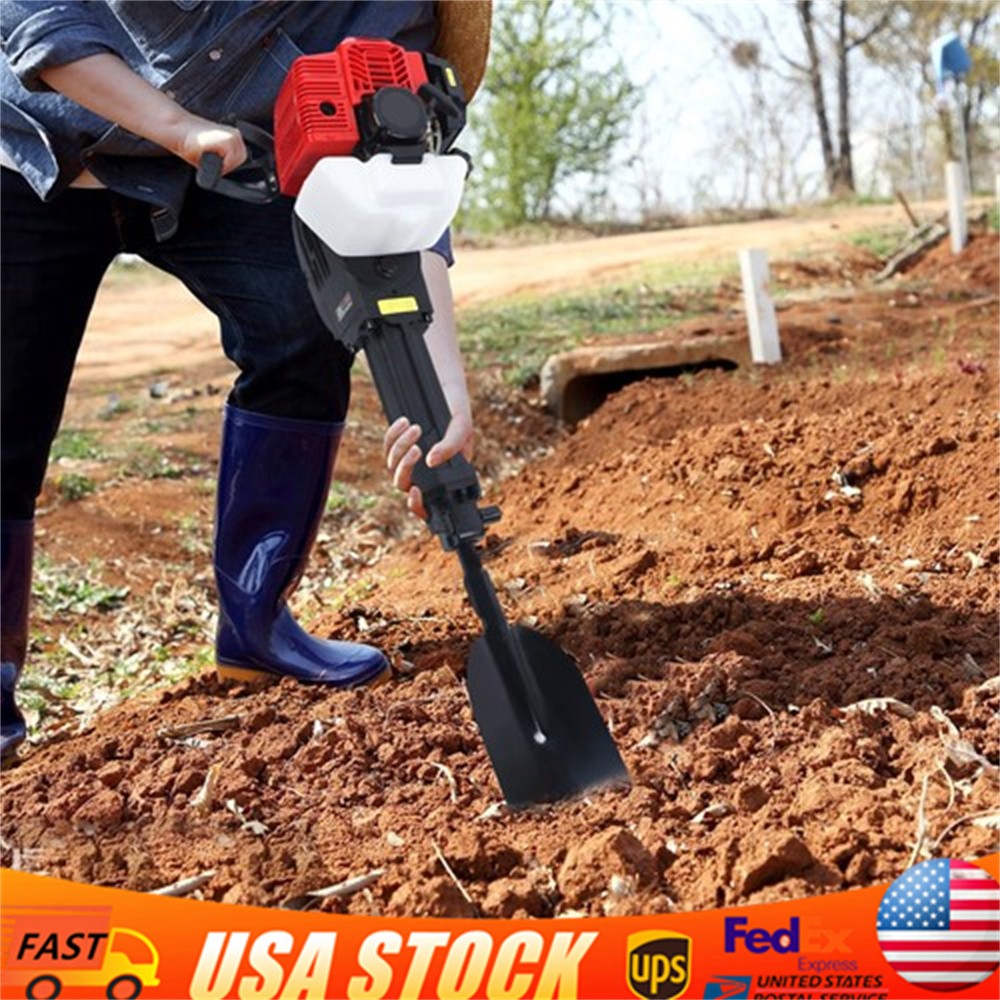 Handheld Trencher Digger Machine 52CC 2Stroke Garden Tree Digger Digging Machine