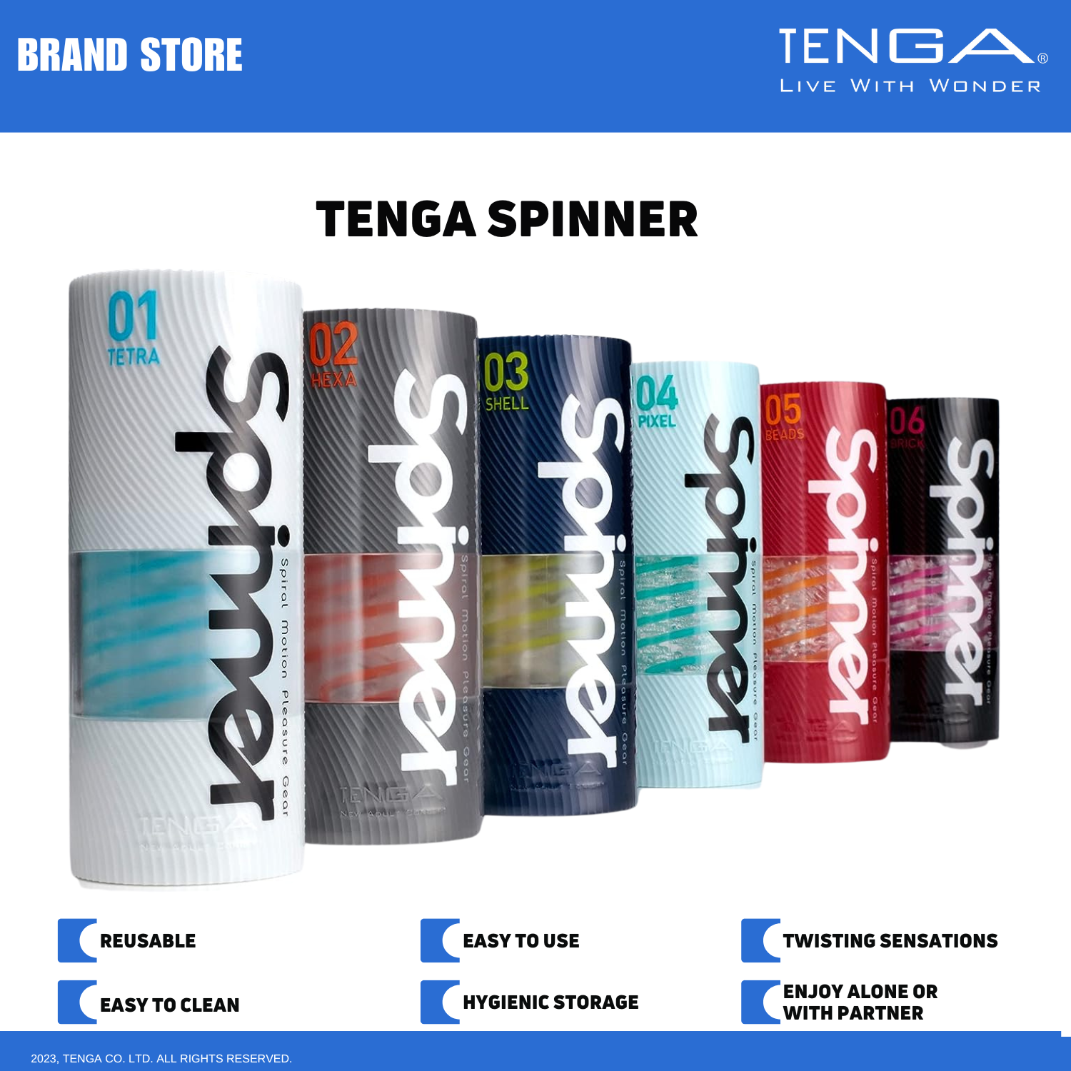 TENGA SPINNER Reusable Spiral-Motion Male Masturbator/Stroker NIB NWT