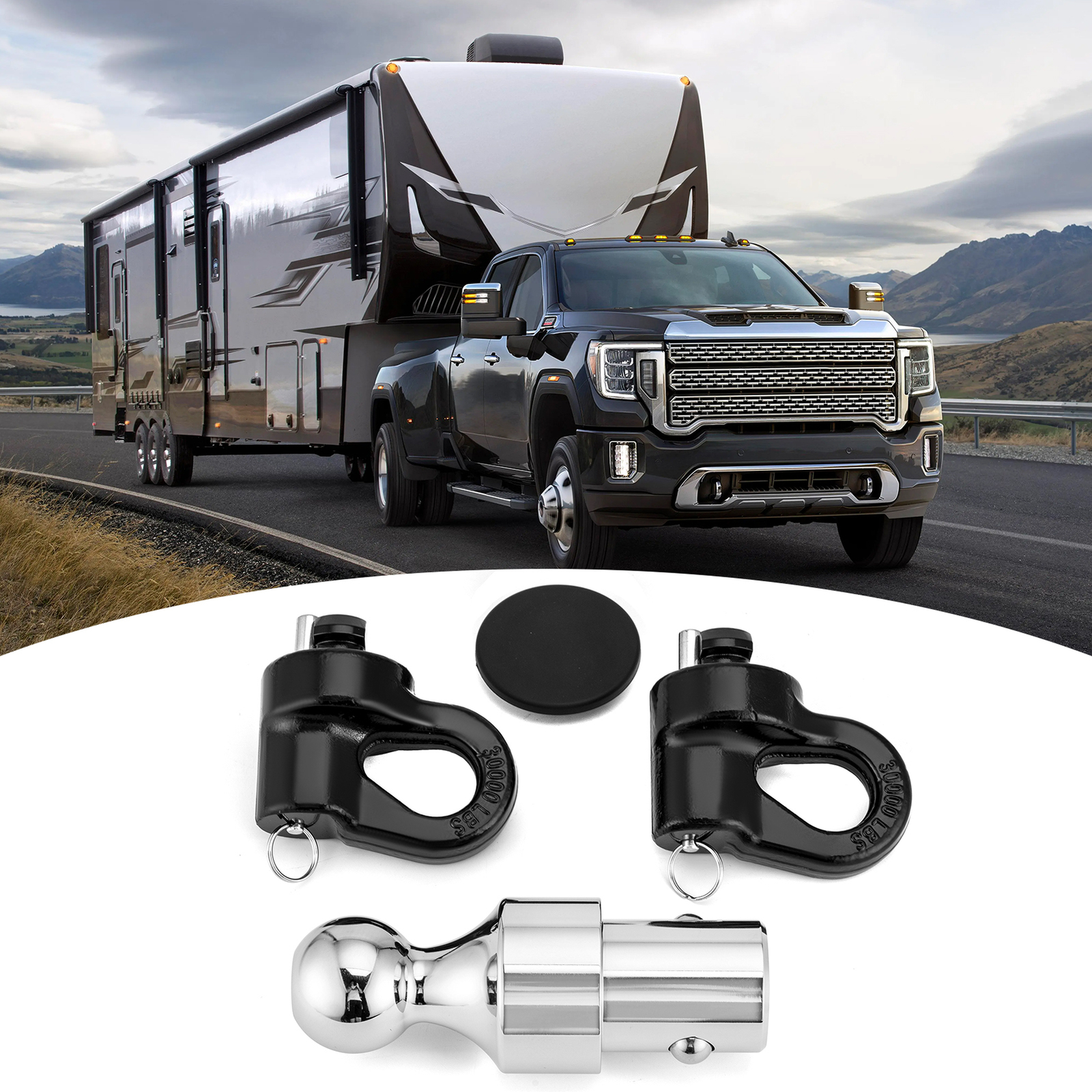 Puck System Gooseneck Hitch Ball Kit , 2-5/16" for Silverado 2500HD/3500HD 16-25