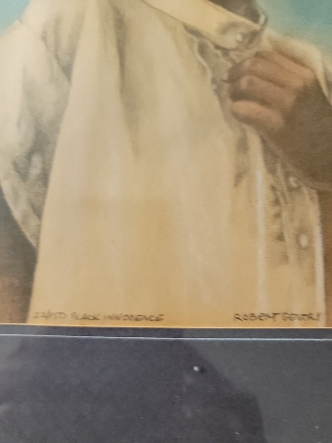 lithograph signed numbered framed prints Black Innocense Little Boy Rare Gift