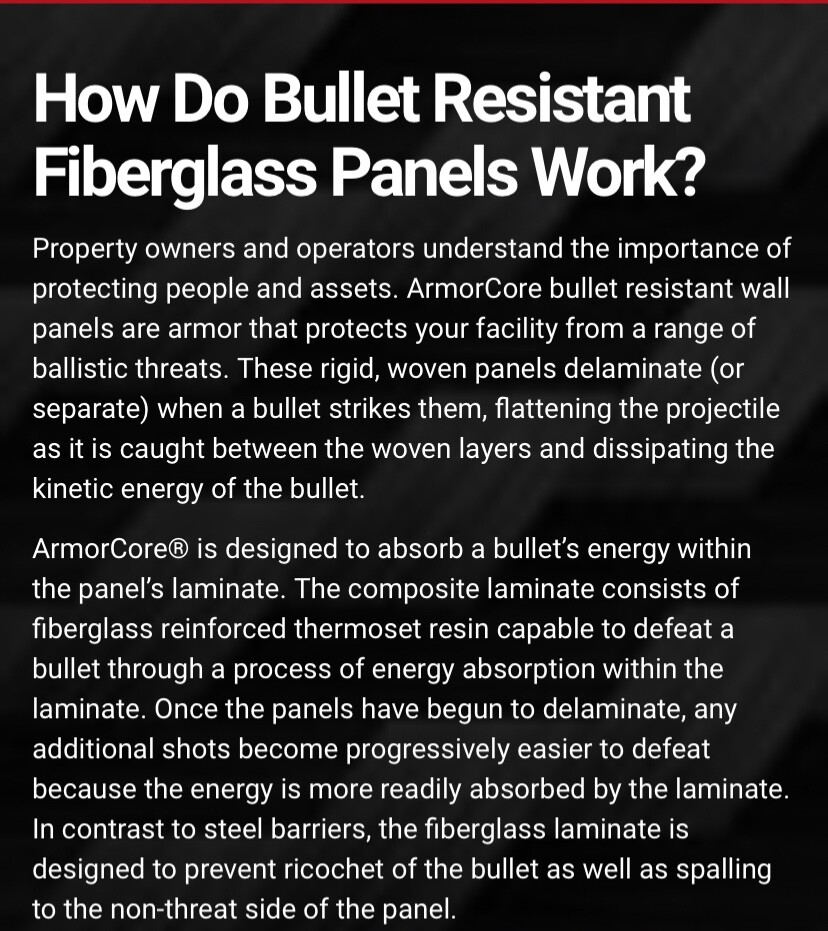 Balistic 5x9 level 3 bullet proof sheets